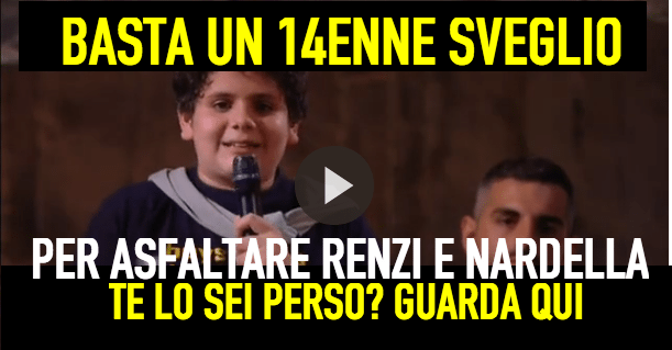 Il 14enne Marco Colarossi asfalta il Sindaco di Firenze Dario Nardella.