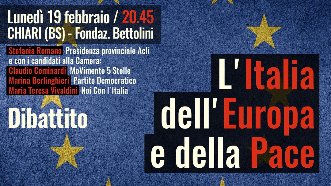Italia, Europa, Pace: alle Acli di Chiari un confronto elettorale