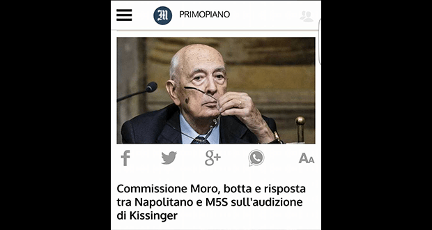 Botta e risposta alla Camera tra Giorgio Napolitano e tre parlamentari M5S