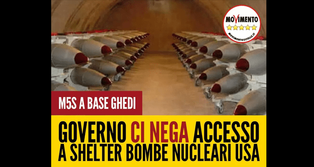 Difesa: M5S a base Ghedi, “da Pinotti negato accesso a shelter bombe nucleari Usa”